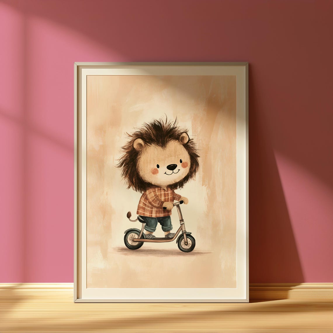 Nursery Wall Art Lion Print Cute Animal Poster Decor For Boys Room Prints And