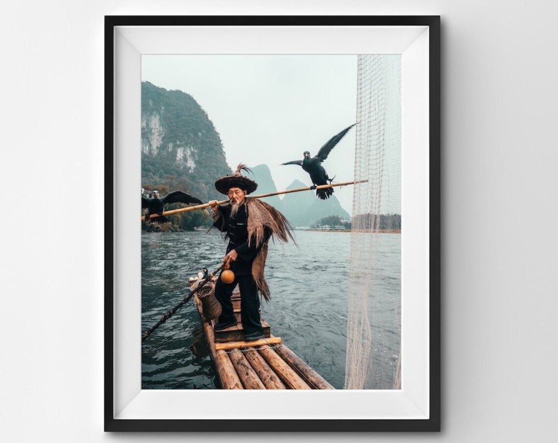 Yangshuo Cormorant Fisherman Travel Poster - Image 3