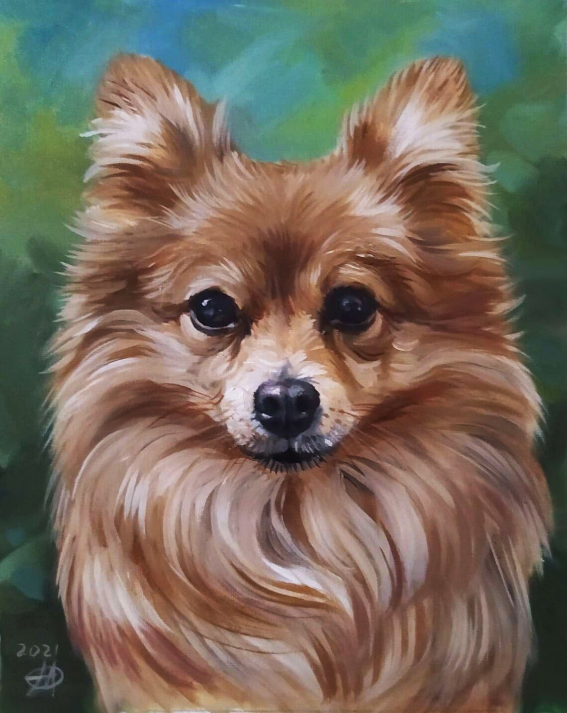 Custom Dog Portrait, Oil-Painting Style Art Print - Image 2