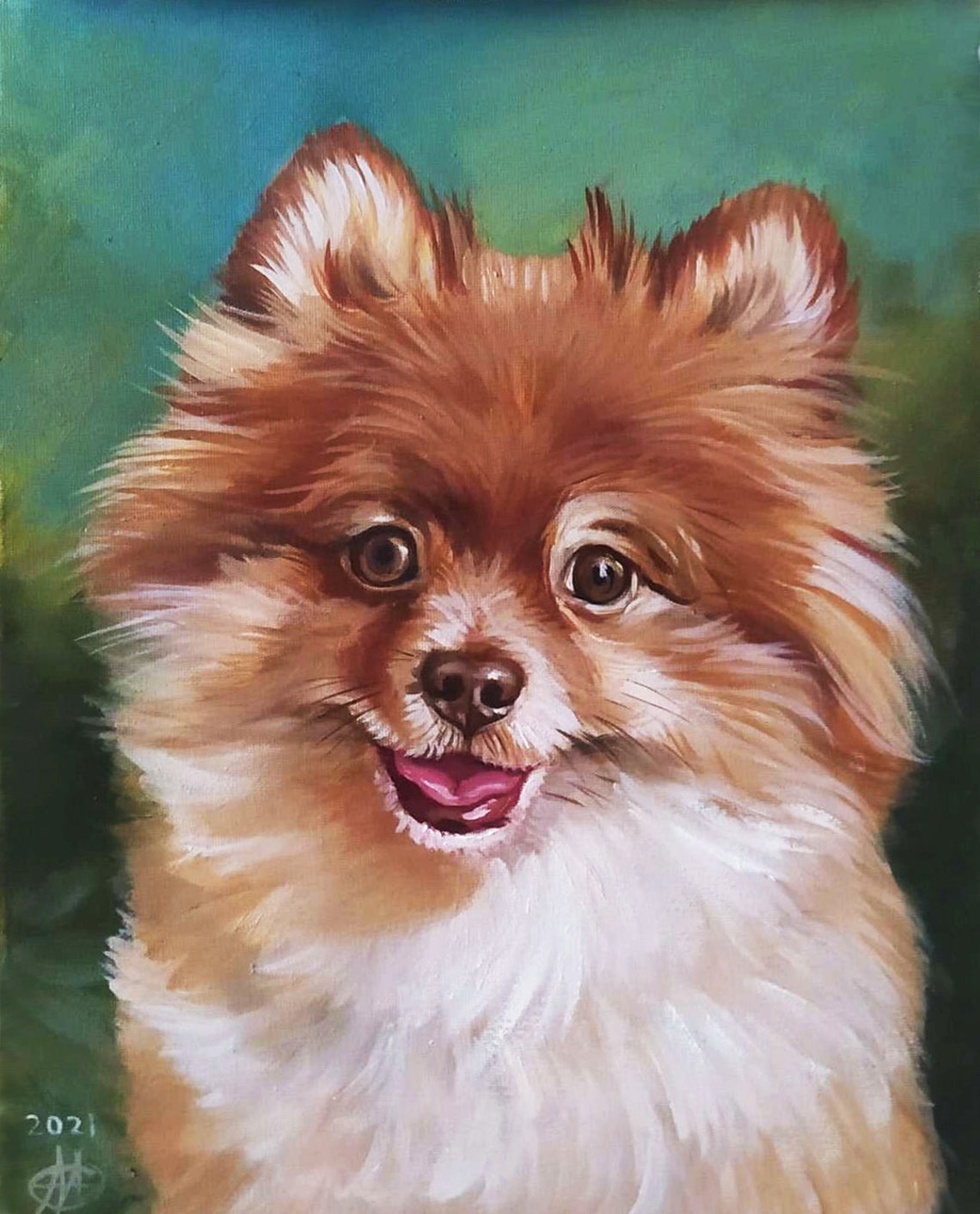 Portrait Of A Dog Portrait Of A Pet Personal Portrait Of A Dog Portrait Oil On Portrait Of A Handmade Pet Best Friend Gift - Image 2