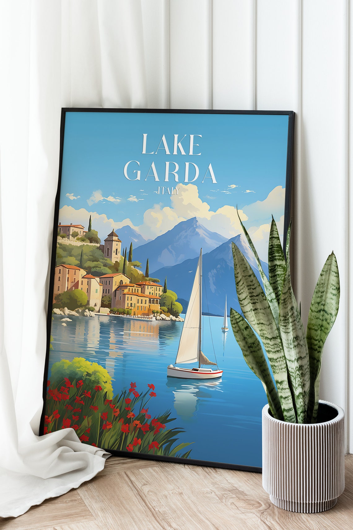Lake Garda Italy Travel Poster - Image 2