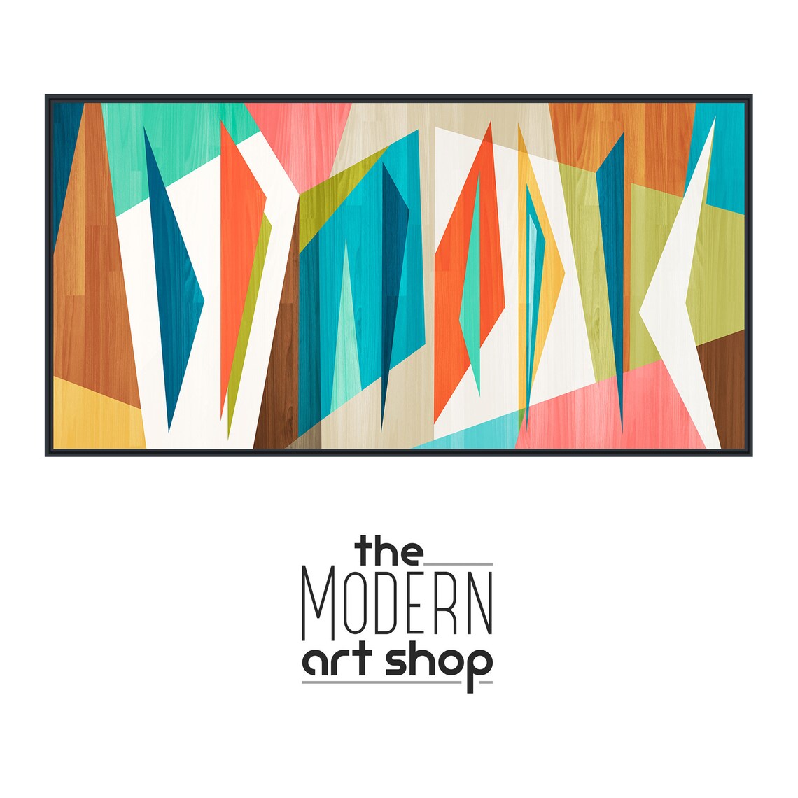 Correlation Panoramic Print Retro Loft Wall Art Print - Image 4
