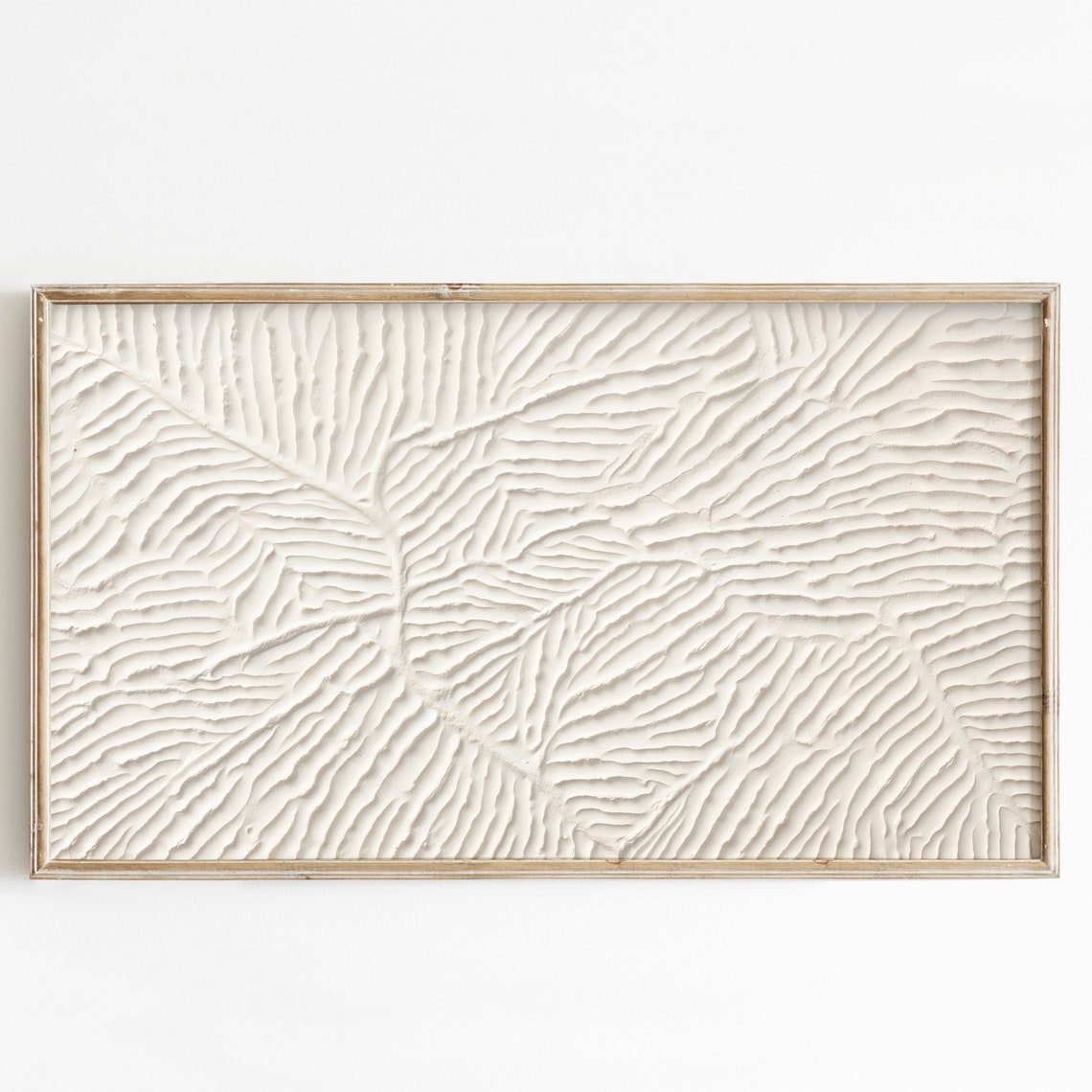 White Textured Abstract Plaster Relief Modern Minimalist Wall Art