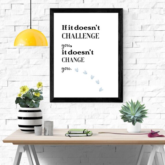 Workout Motivation Quote Art Minimalist Fitness Print
