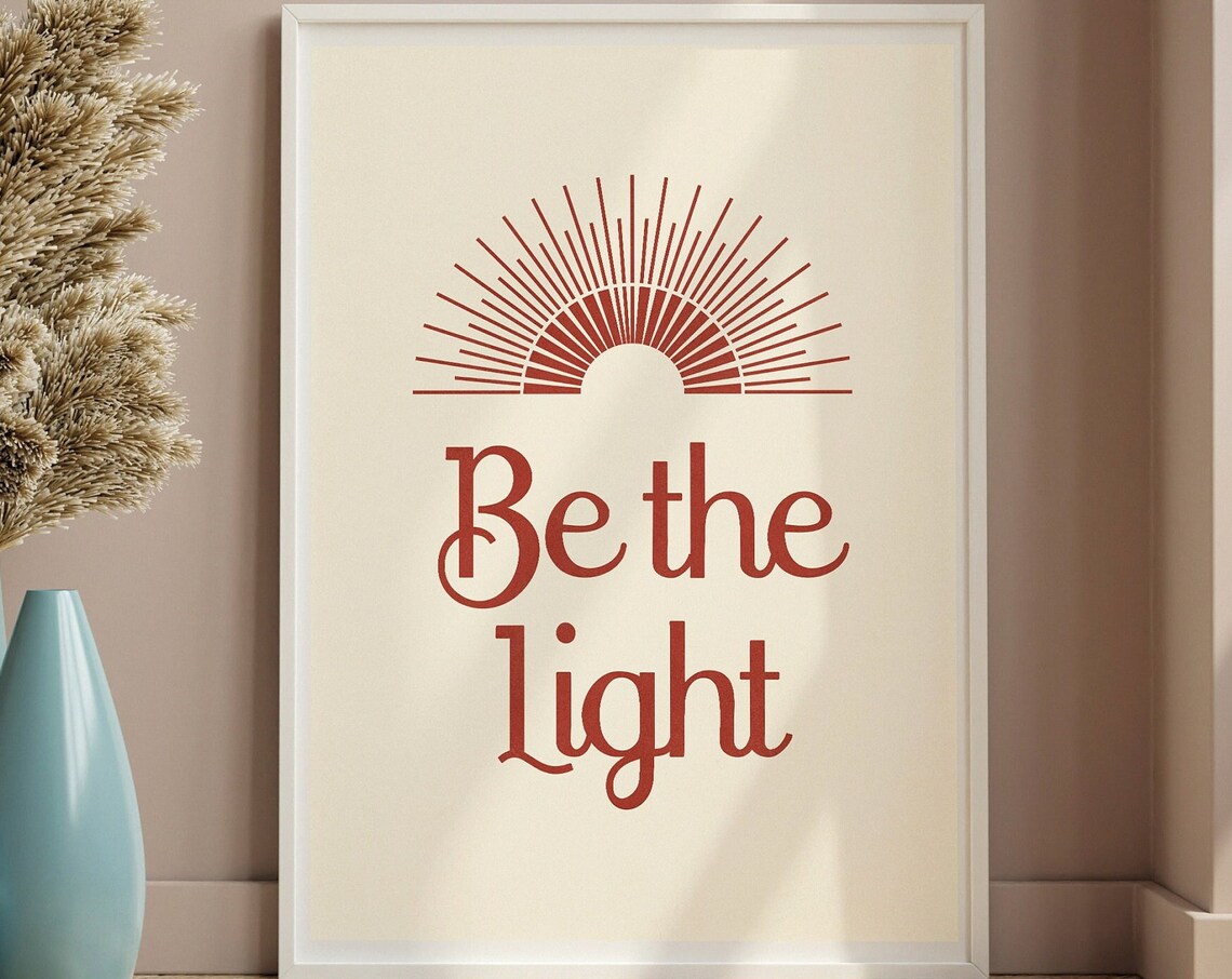 Be The Light Modern Christian Wall Art Print - Image 3