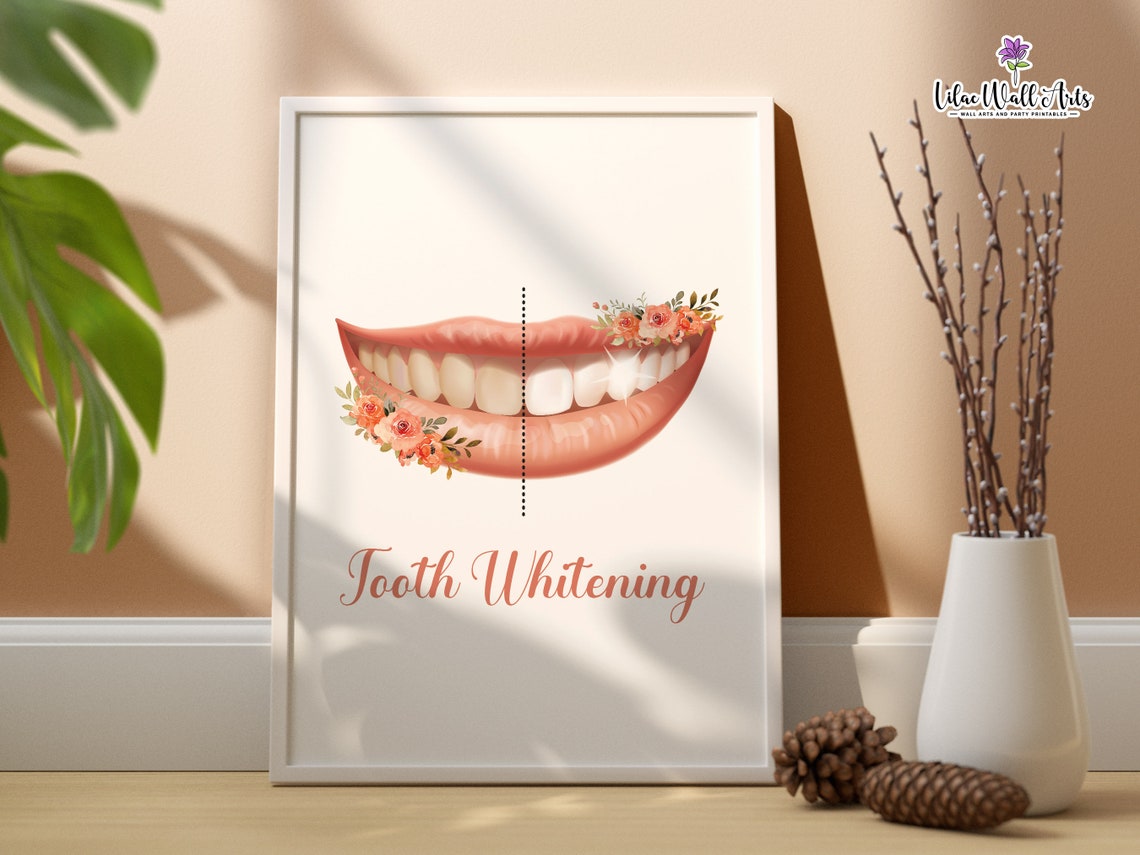 Tooth Whitening Dental Assistant Tooth Art Dental Art Dentist Gift Dental Hygienist Dentistry Art Dental Clinic Dcor Dental Anatomy Art