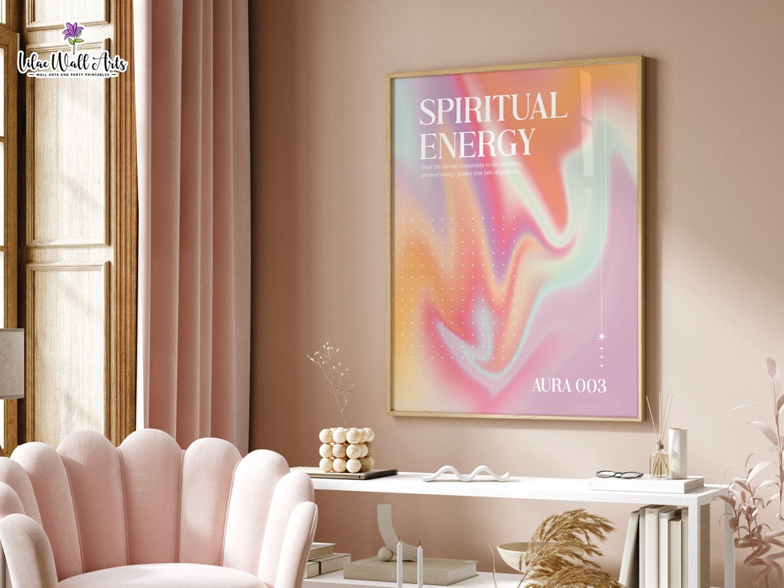 Spiritual Energy Pastel Aura Gradient Manifestation Wall Poster - Image 5