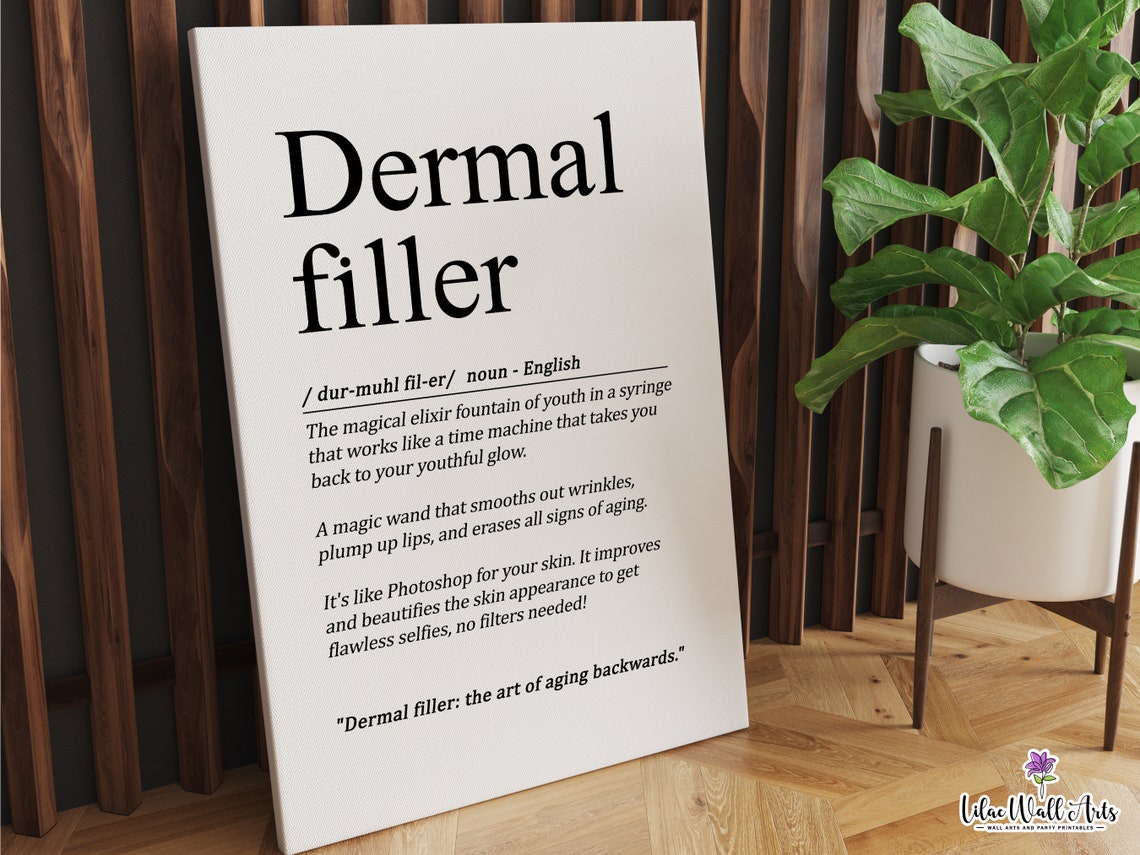Dermal Filler Definition Funny Aesthetic Clinic Dictionary Wall Print - Image 6