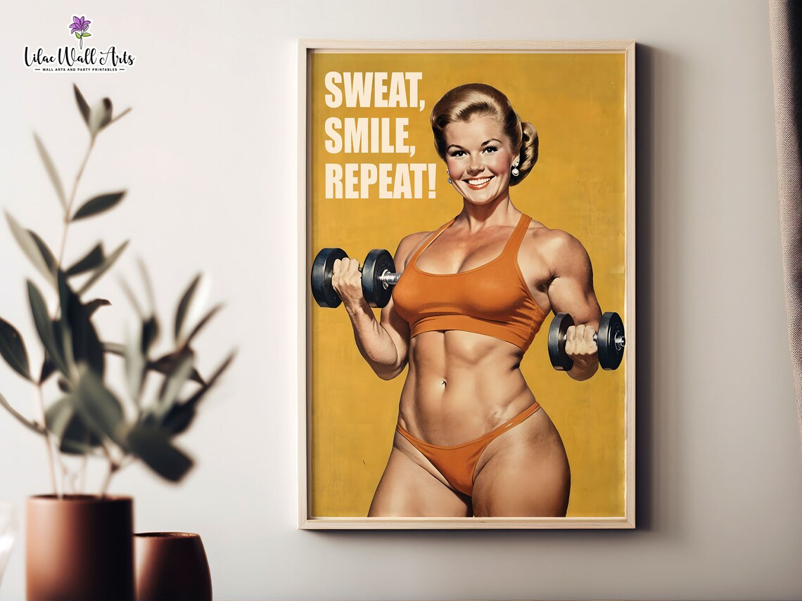 Gym Retro Poster, Fitness Motivation Wall Art - Image 6