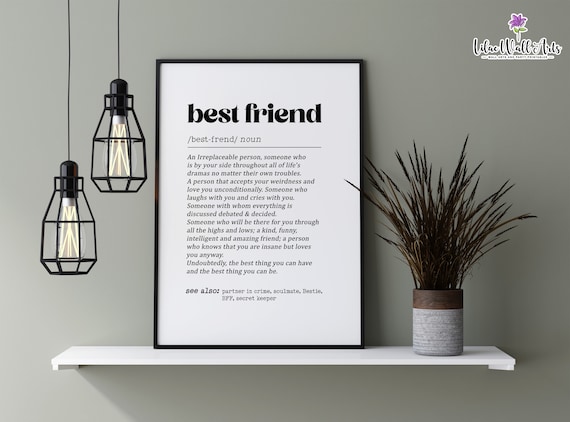 Best Friend Definition Friendship Poster Print