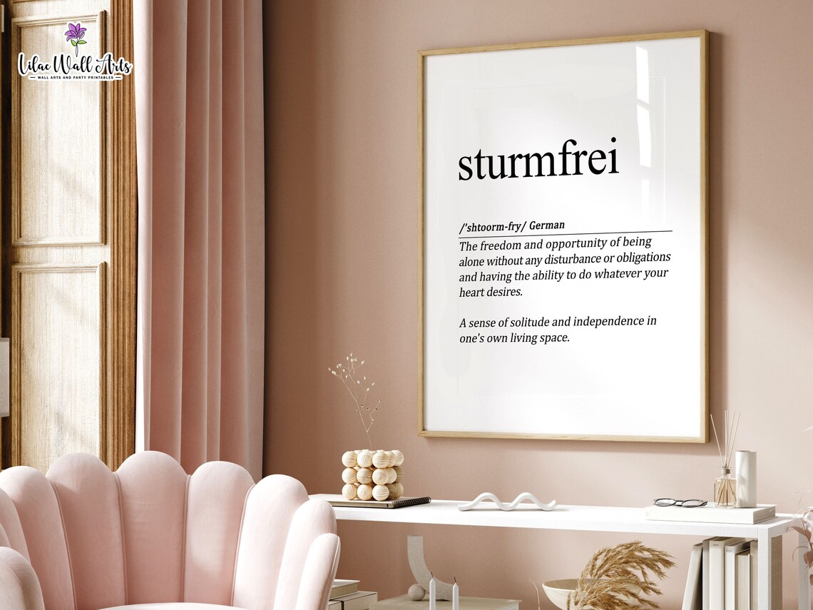 Sturmfrei German Words Scandinavian Wall Art Poster - Image 6