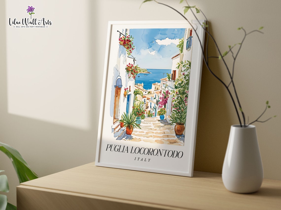 Apulia Italy Prints Sicily Italy Painting Italy Gift Italy Wall Art Travel Poster Sicily Art Travel Lovers Italian Poster Italian Village