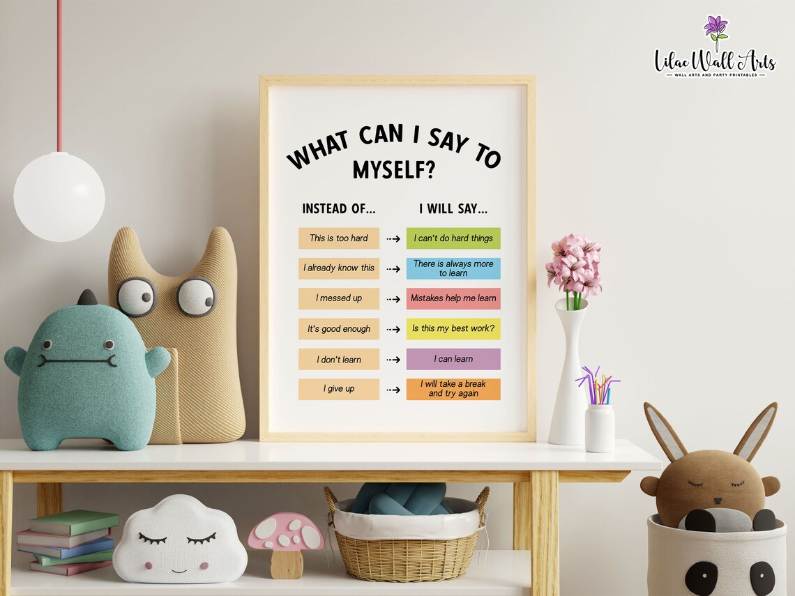 Growth Mindset Positive Self Talk Classroom Dictionary Style Wall Print - Image 6