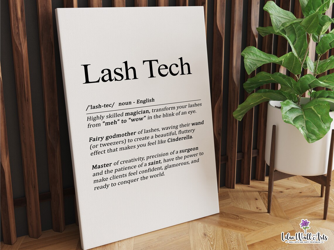 Lash Technician Definition Salon Wall Art Poster - Image 6