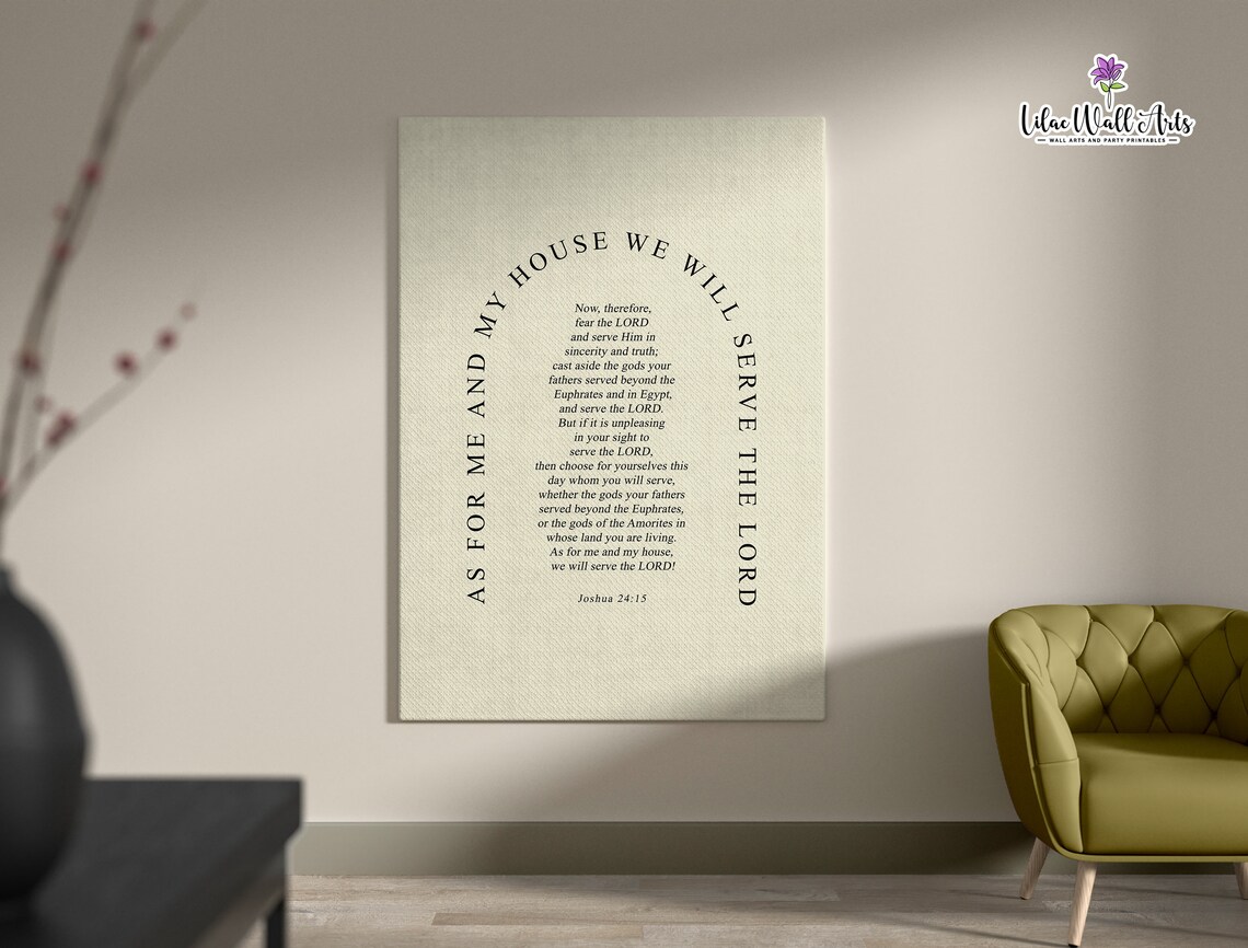 Joshua 24:15 Christian Home Decor Art Print - Image 5