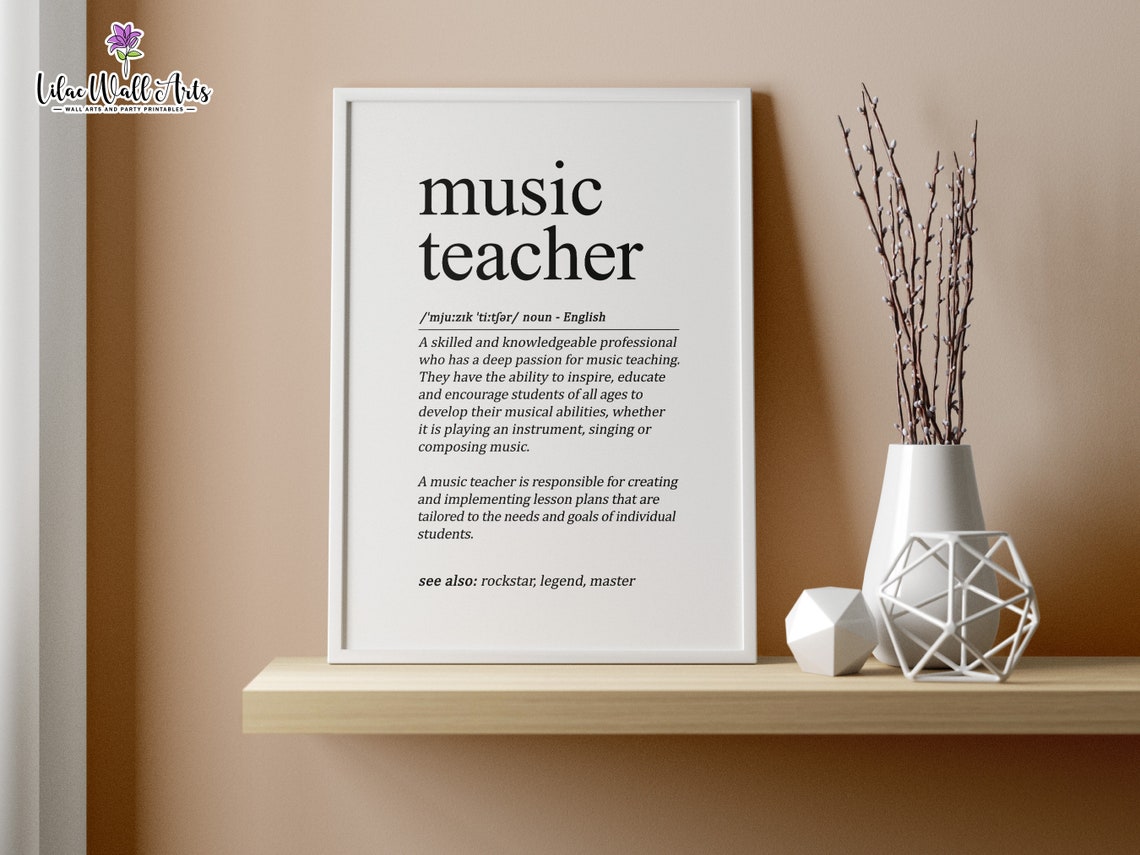 Music Teacher Gifts Vocal Teacher In My Teacher Era Musician Gifts Best Music Teacher Sign Music Gift Music Teacher Print Choir Teacher - Image 5
