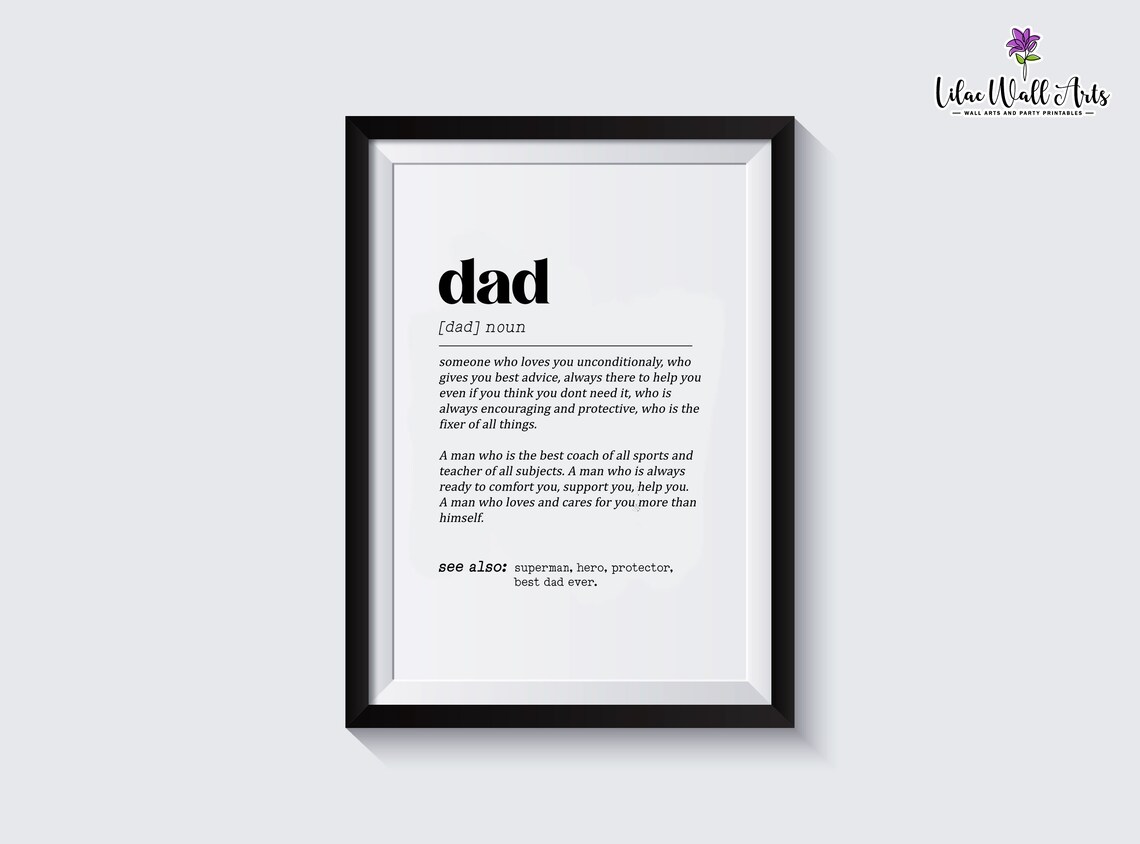 Dad Definition Print, Best Dad Ever Gift - Image 2