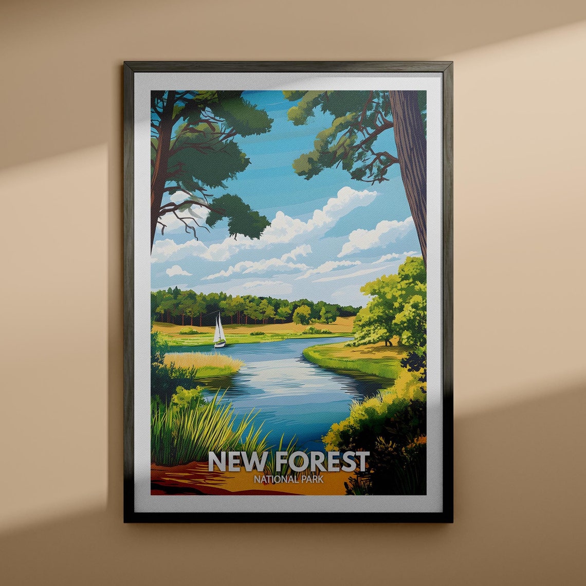 New Forest Print New Forest National Park Poster United Kingdom National Parks Art United Kingdom Travel Poster Nature Prints