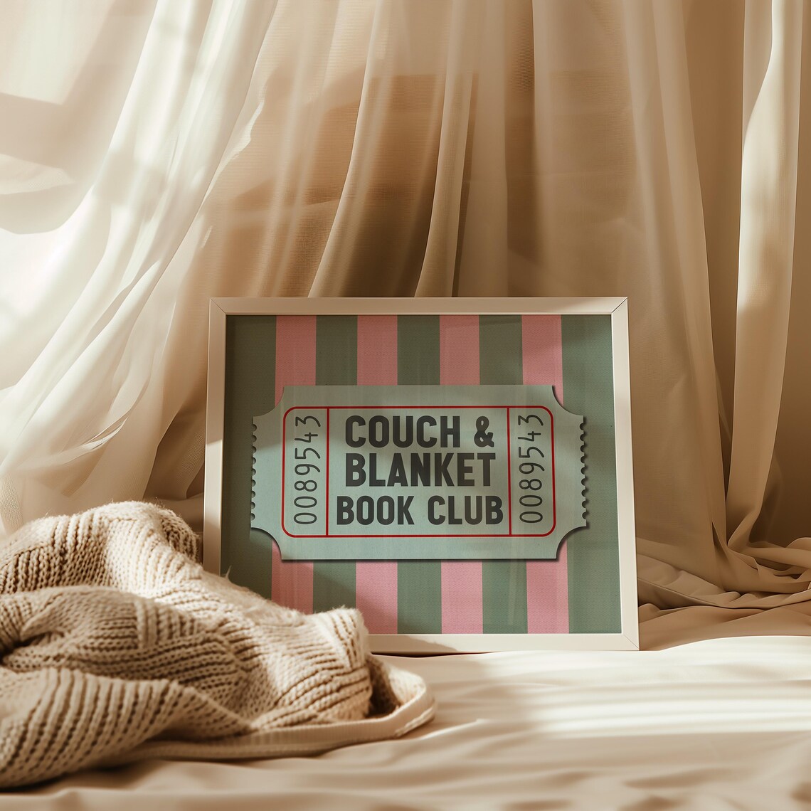 Vintage Book Club Reading Nook Library Art Print - Image 4