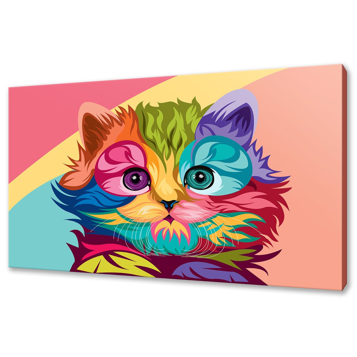 Cat Art Print, Customised Animal Home Wall Decor