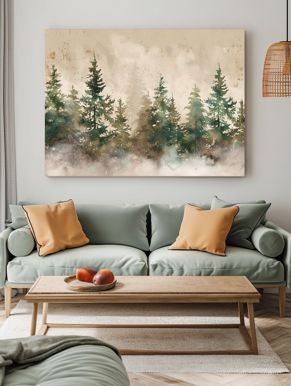 Pine Forest Art Print, Nature Landscape Decor - Image 4