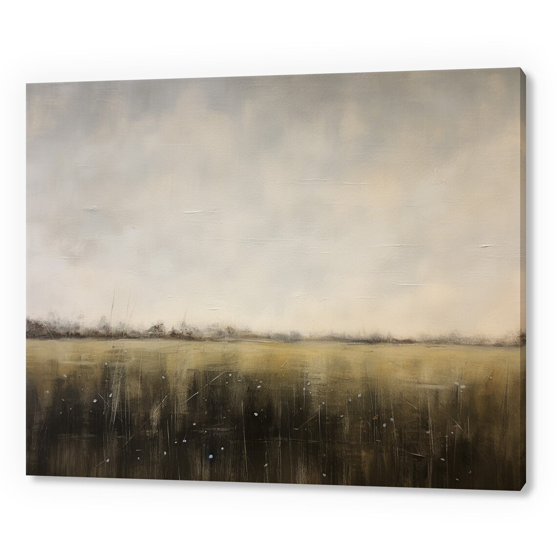 Vintage Country Grass Fields Landscape Antique Countryside Print Moody Painting Print Living Room Wall Art Farmhouse Decor Art
