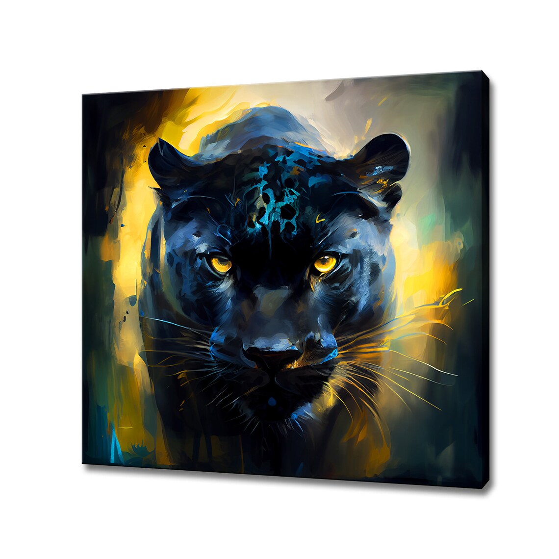 Black Panther Art Print, Abstract Modern Decor
