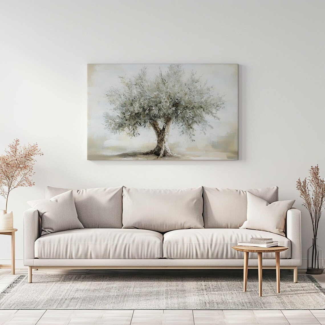 Green Olive Tree Vintage Oil Painting Art Print - Image 2
