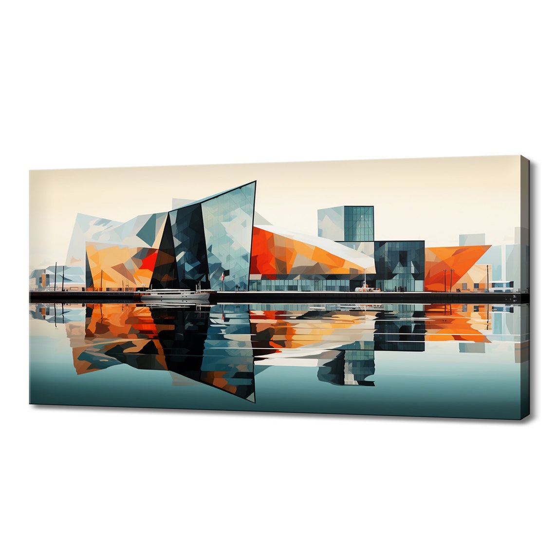 Copenhagen Denmark Modern Waterfront Architecture Art Travel Poster