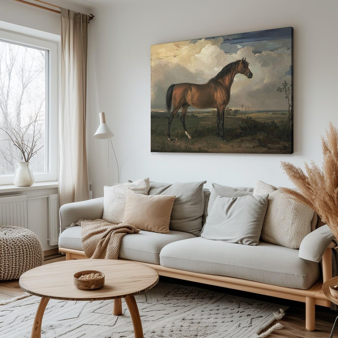 Victorian Bay Horse Classic Oil Painting Equine Wall Art Poster - Image 2