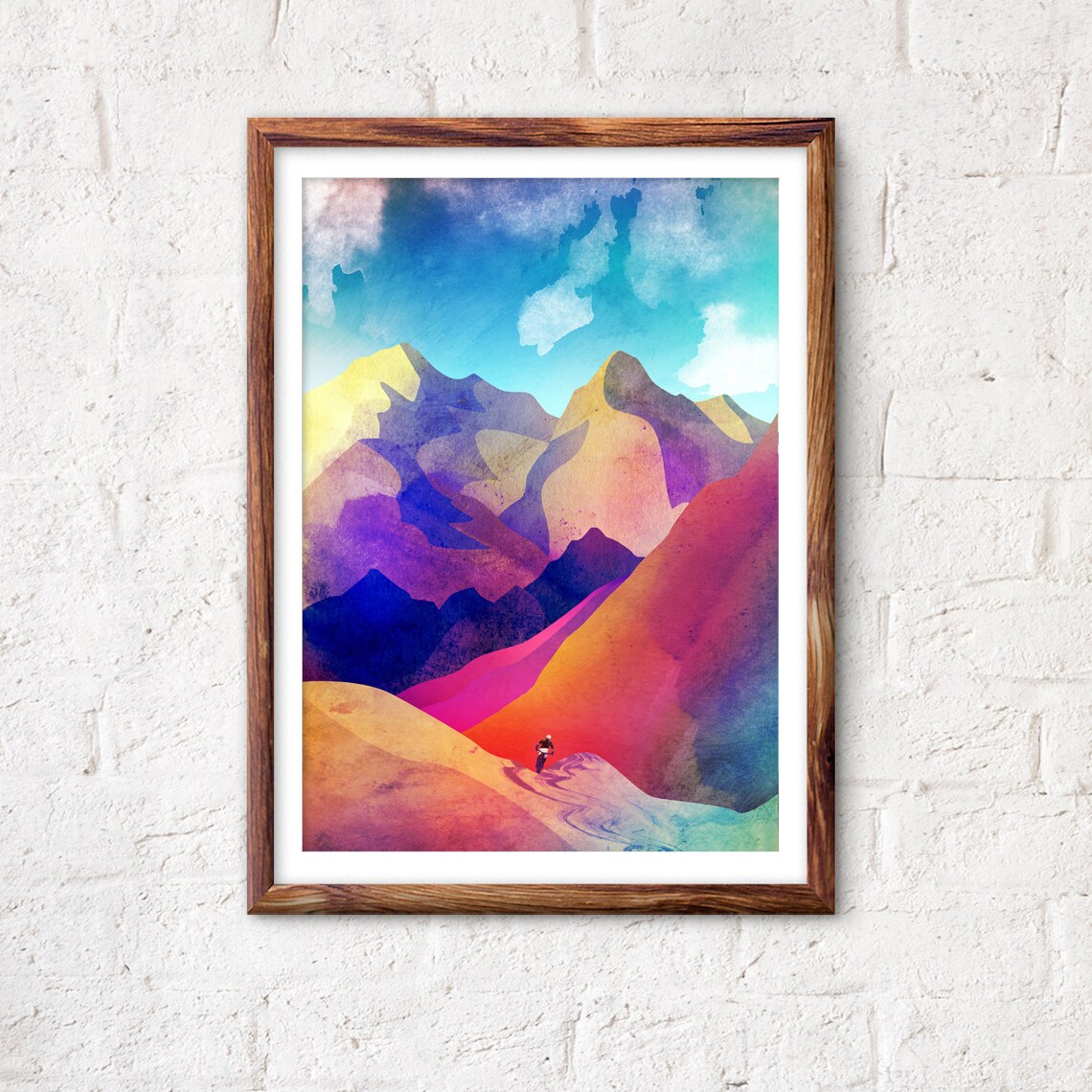 Landscape Mountain Print Mountain Biking Art Decoration For Home Or Office - Image 2