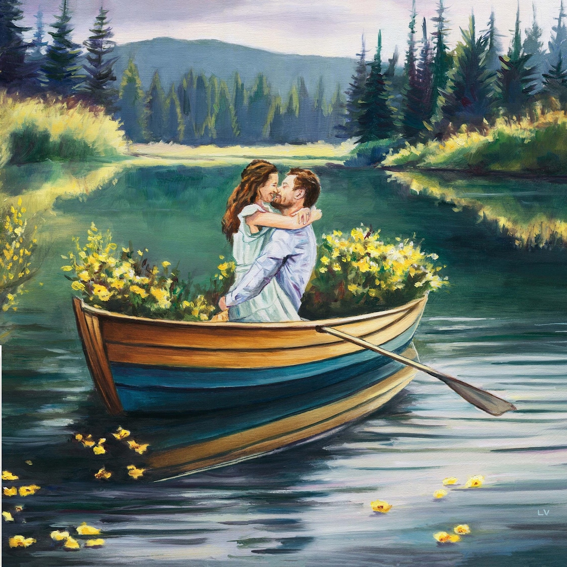 Personalized Couple Portrait From Photo, Oil Painting - Image 6