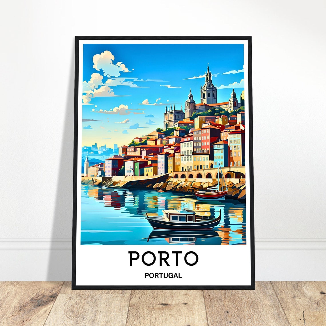 Porto Travel Print Porto Poster Portuguese Art Print Portugal Lover Gift Wall Hanging Art Home Decor Porto City Illustration