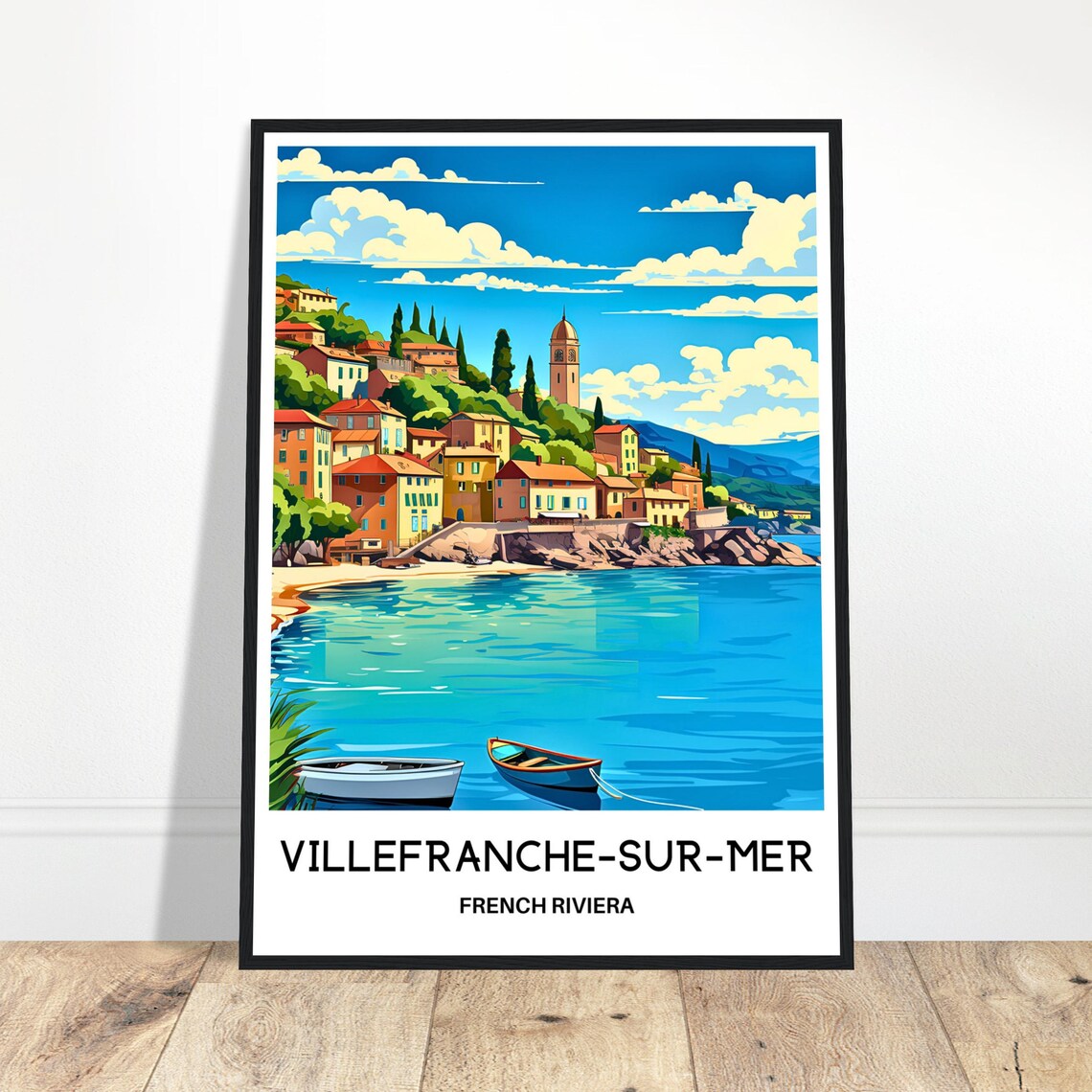 Villefranche-Sur-Mer French Riviera Coastal Village Bay Poster