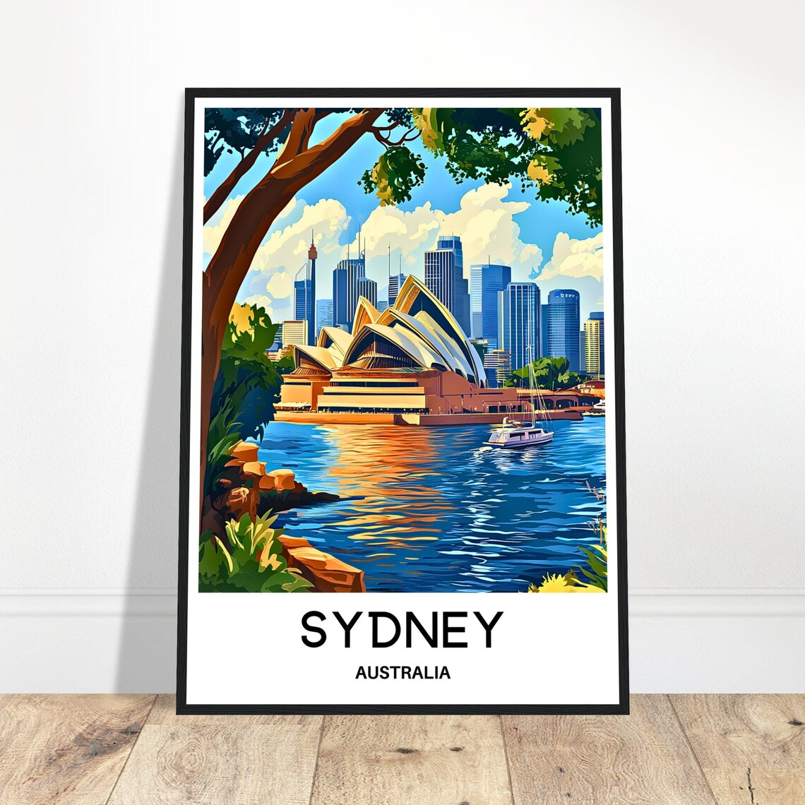 Sydney Opera House Daytime Harbor Skyline City Scenic View Poster