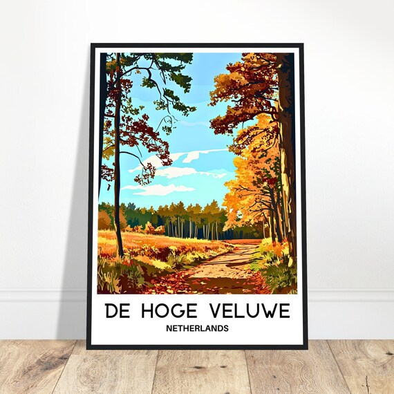 De Hoge Veluwe Travel Print Poster Dutch Art Netherlands Lover Gift Italy Wall Hanging Home Decor Illustration