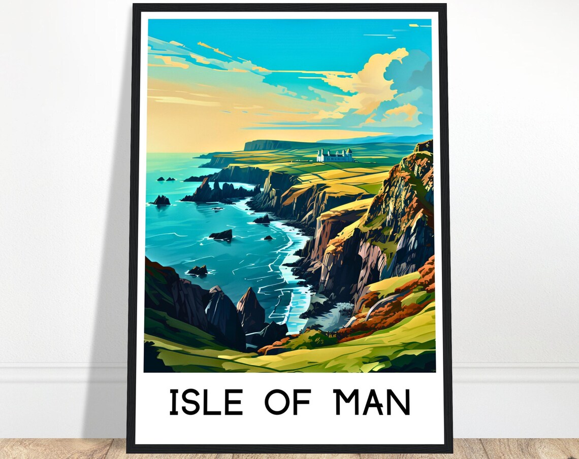 Isle Of Man Travel Poster, British Isles Art Print