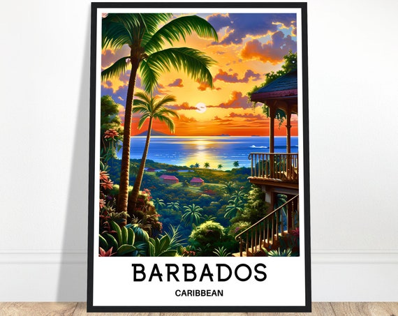 Barbados Island Gift Wall Travel Poster