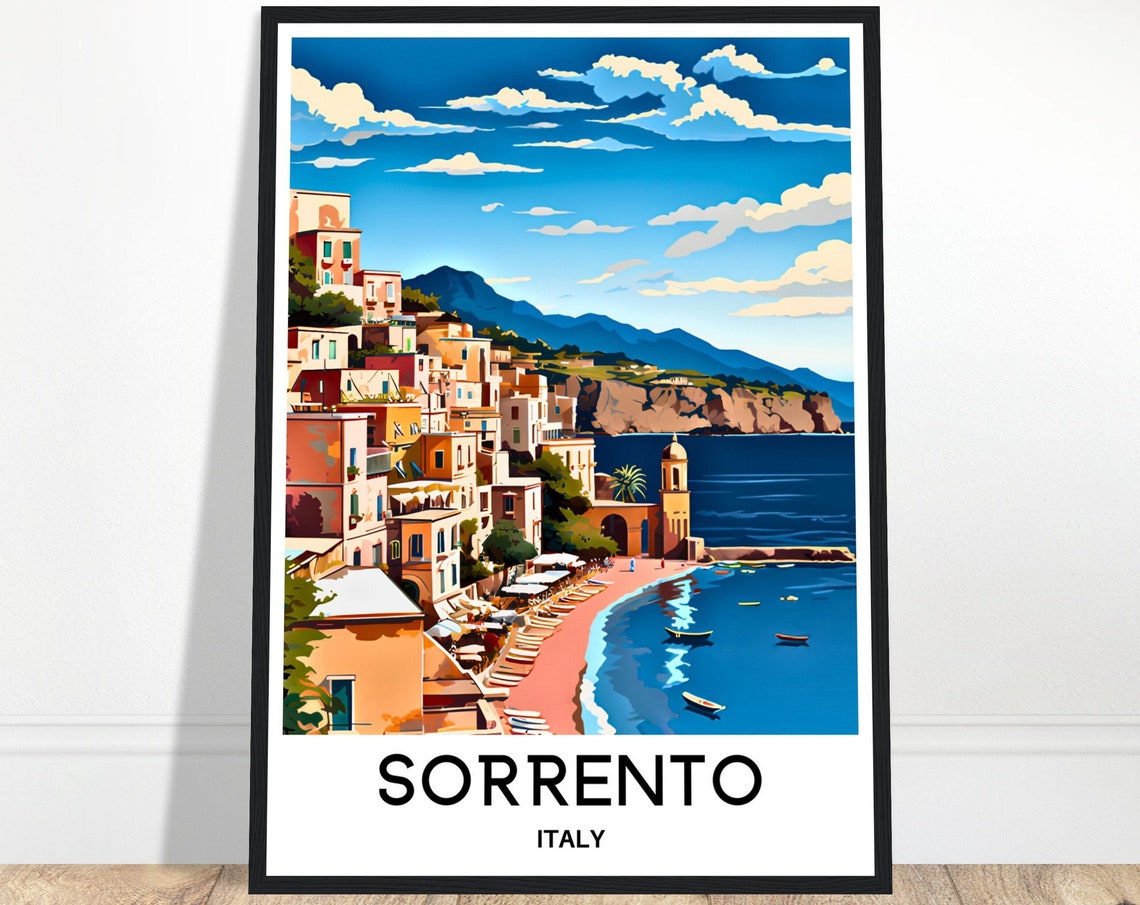 Sorrento Travel Poster Sorrento Travel Print Sorrento Italy Print Sorrento Poster Sorrento Travel Gift Sorrento Lover Gift Sorrento Print
