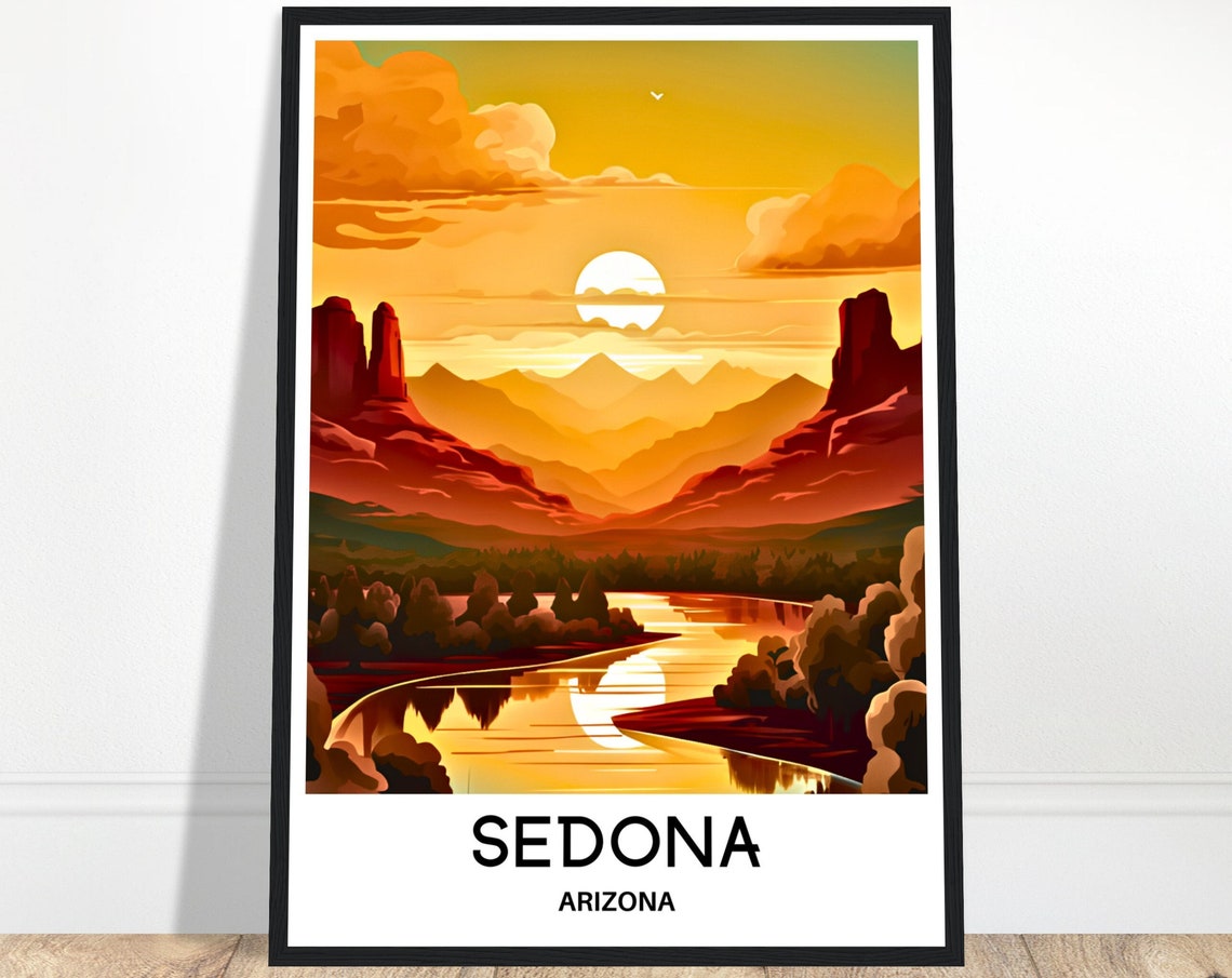 Sedona Travel Poster Sedona Travel Print Sedona Art Print Sedona Wall Art Sedona Travel Gift Sedona Arizona Print Sedona Lover Gift Arizona
