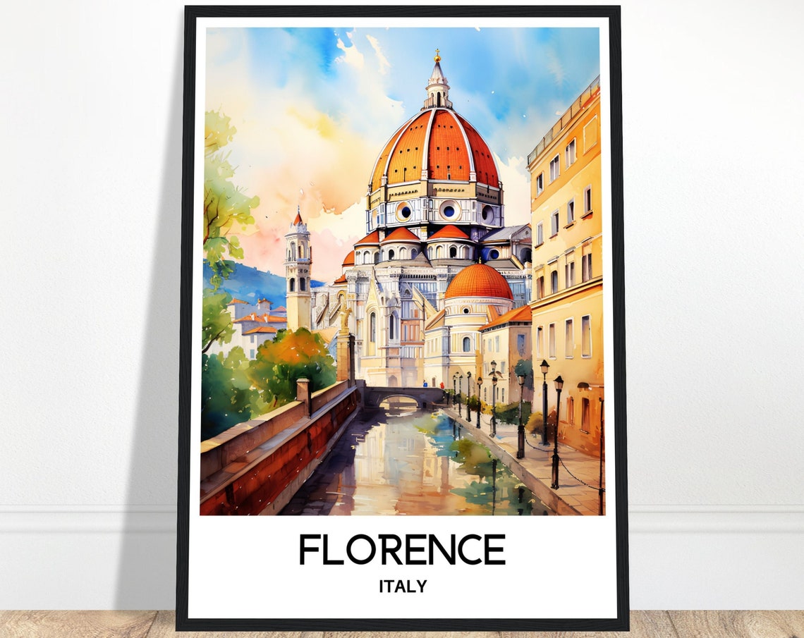 Florence Watercolor Print Florence Travel Poster Italian Art Print Italy Lover Gift Florence Watercolour Painting Florence Illustration