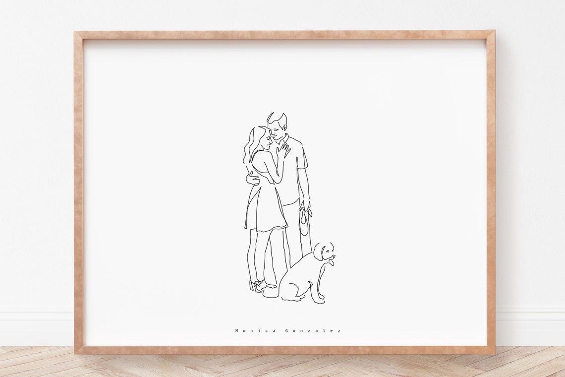Custom Family Portrait Custom Line Drawing From Photo Personalised Family Portrait Line Art Meaningful Gifts Family Portrait Painting - Image 5