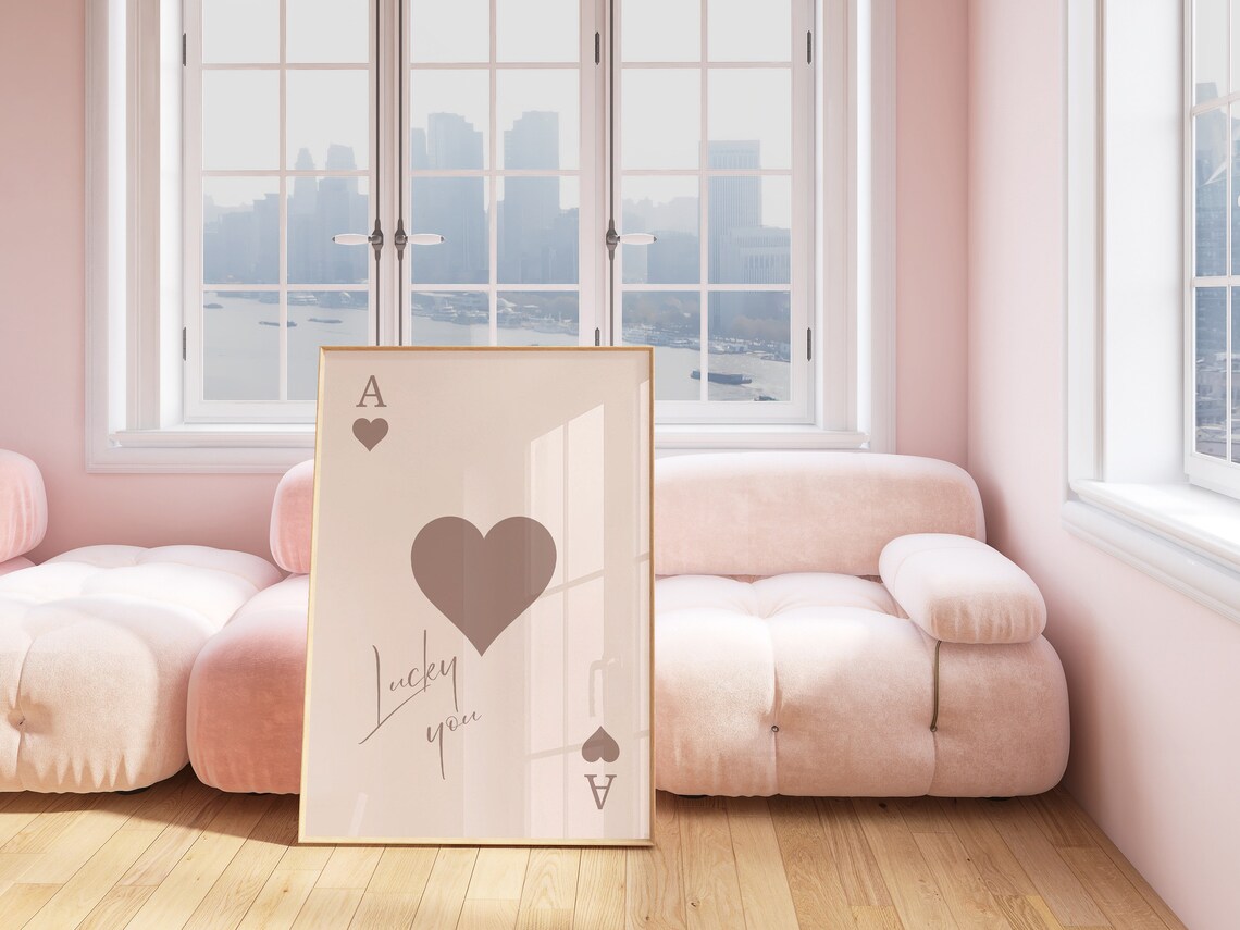 Ace Of Hearts Retro Art Print, Preppy Y2k Decor - Image 2