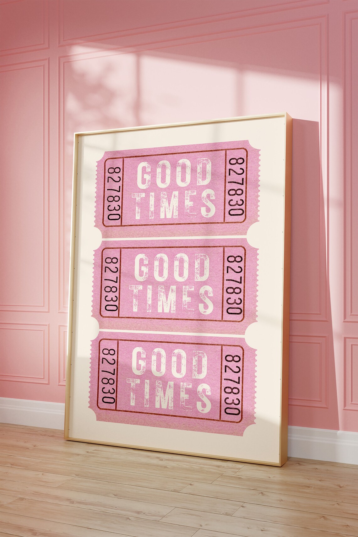 Good Times Ticket Retro Bar Cart Art Print