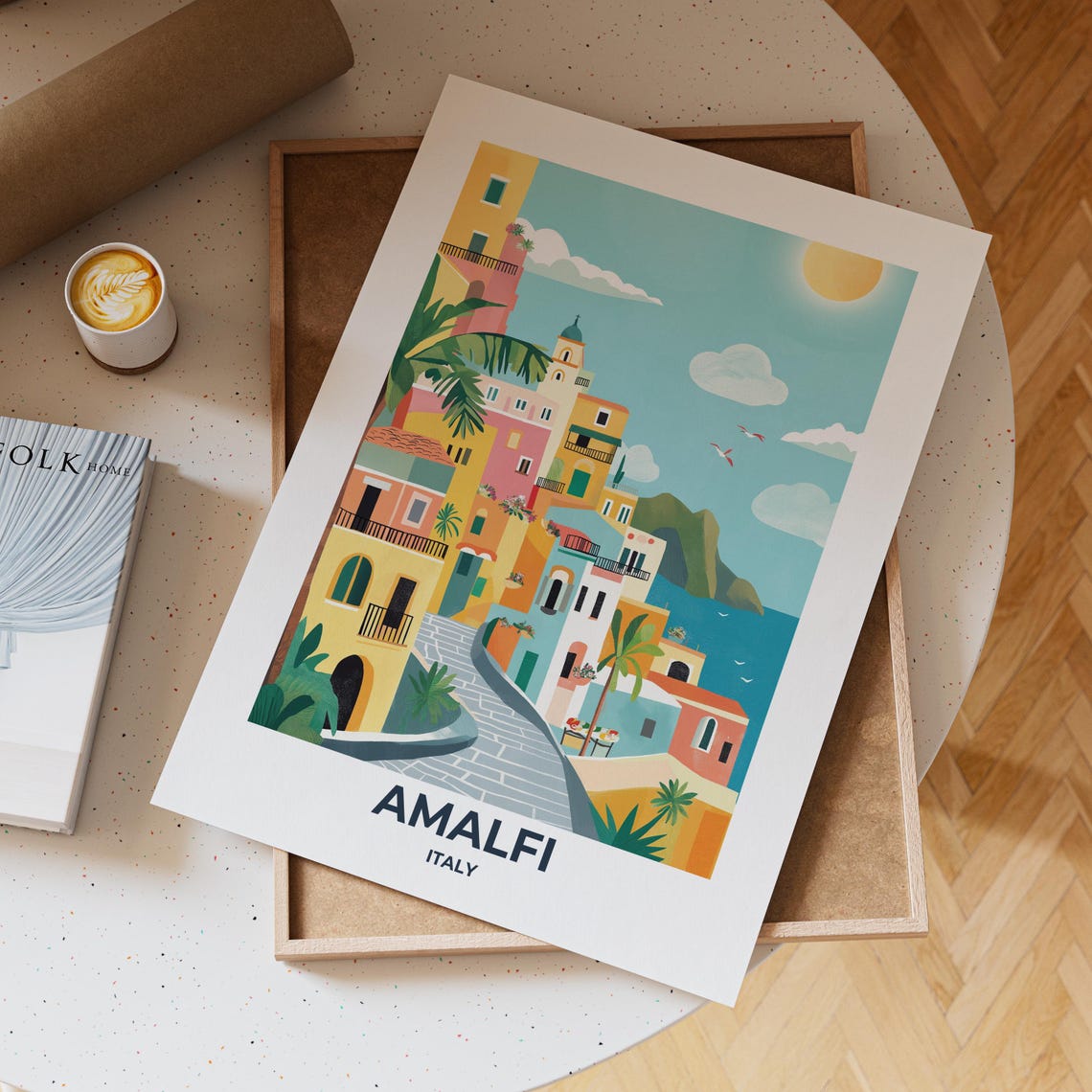 Amalfi Travel Poster Amalfi Poster Amalfi Travel Print Amalfi City Print Travel Print Travel Poster Amalfi Wall Decor Italy Print 001 - Image 3