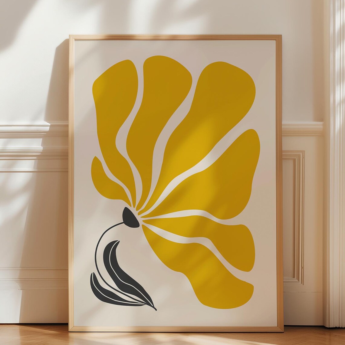 Abstract Flower Print, Boho Floral Wall Art