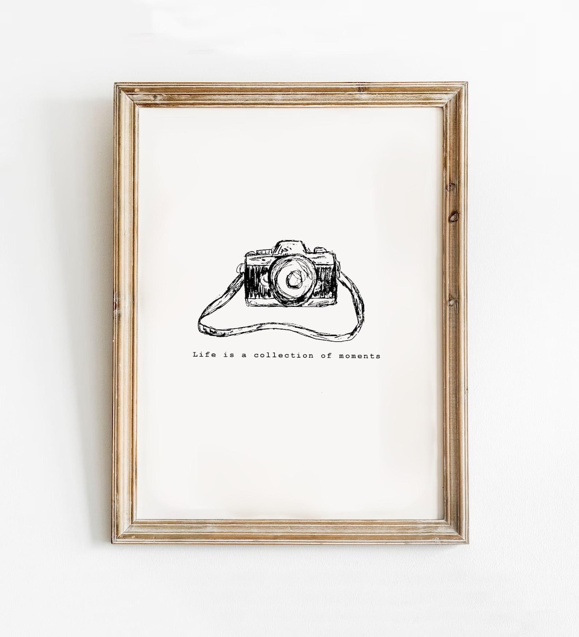 Vintage Camera Sketch Photography Quote Art Print