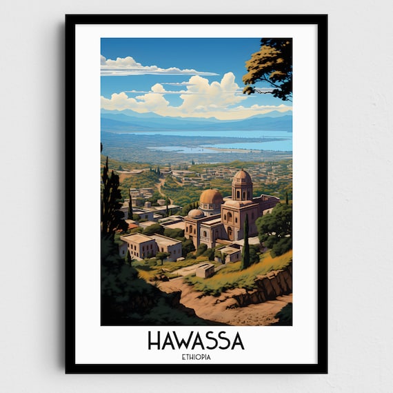 Hawassa Travel Wall Art Ethiopia Painting Gifts Africa Home Decor Prints Posters Handmade Art
