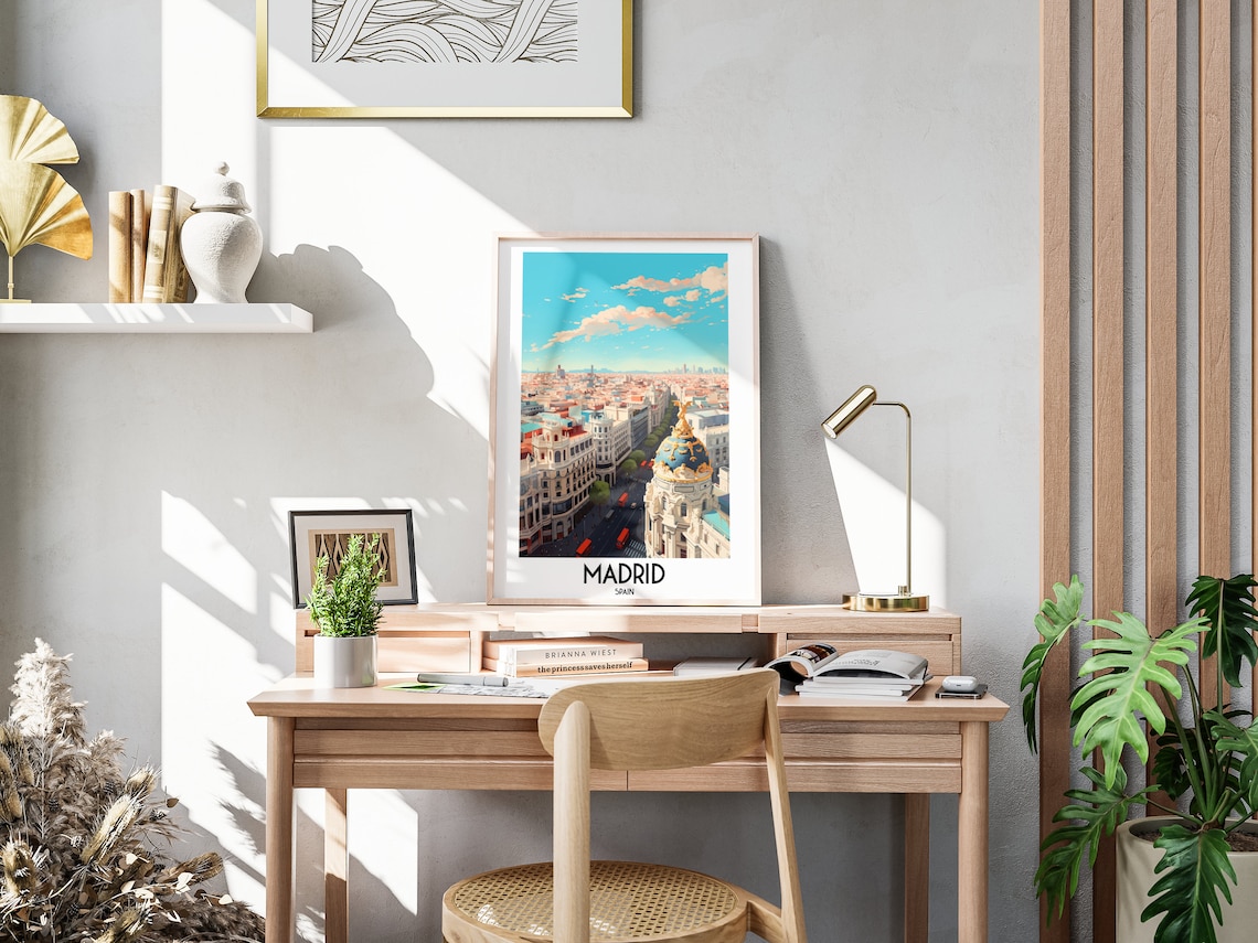 Madrid Travel Poster, Gran Via Spain Home Decor - Image 3