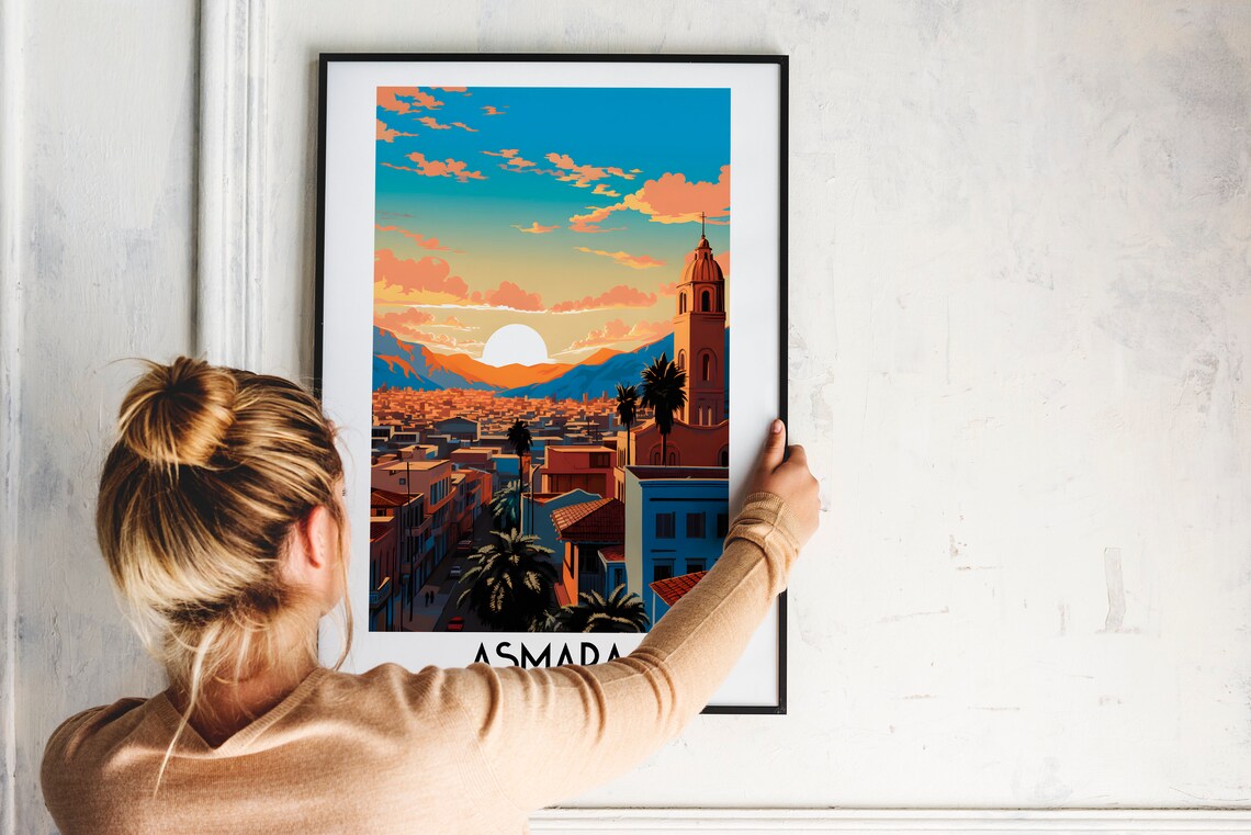 Asmara Travel Poster, Eritrea Africa Home Decor - Image 2
